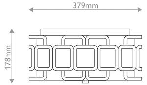 HINKLEY Stropní světlo Sabina, černé, Ø 38 cm, kov/textil, 3 x E27, stmívatelný, Černá, Obývací pokoj / jídelna, kov, Moderní