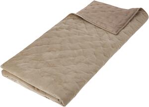Livarno® Sametový přehoz na postel, 200 x 220 cm (Béžová) (100412214002)