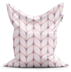 Sablio Sedací vak Classic Bledě růžové pletení - 150x100 cm