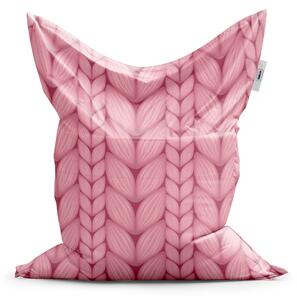 Sablio Sedací vak Classic Růžové pletení - 150x100 cm