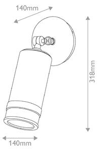 HINKLEY Venkovní nástěnné svítidlo Pratt, staroměděná, Ø 14 cm, IP44, GU10-LED, Bronz / starožitná mosaz, Hliník