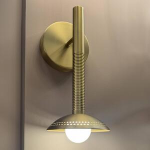 Elstead LED nástěnné světlo Arden, zlaté, výška 36 cm, kov, stmívatelné, stmívatelný, Mosaz / zlato, Obývací pokoj / jídelna, Hliník, Moderní, Nástěnné svítidlo