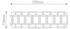 HINKLEY Stropní světlo Sabina, černé, Ø 57 cm, kov/textil, 4 x E27, stmívatelný, Černá, Obývací pokoj / jídelna, kov, Moderní