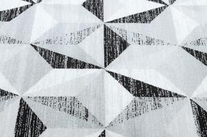 Koberec ARGENT W6096 trojúhelníky šedá / černý velikost 240x330 cm | krásné koberce cz