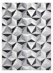 Koberec ARGENT W6096 trojúhelníky šedá / černý velikost 133x190 cm | krásné koberce cz