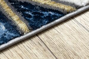 Moderní koberec DE LUXE 462 Geometrický Strukturální tmavě modrý / velikost 120x170 cm | krásné koberce cz