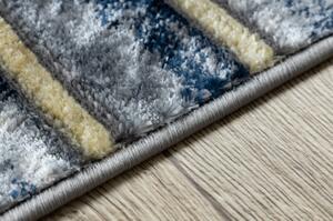 Moderní koberec DE LUXE 460 Pásy Strukturální tmavě modrý / zlato velikost 120x170 cm | krásné koberce cz
