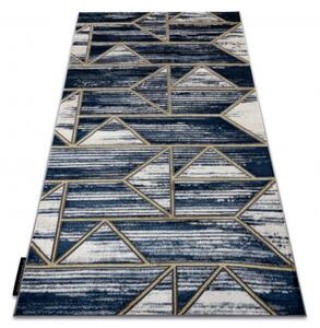 Moderní koberec DE LUXE 462 Geometrický Strukturální tmavě modrý / velikost 160x220 cm | krásné koberce cz