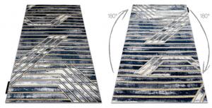 Moderní koberec DE LUXE 460 Pásy Strukturální tmavě modrý / zlato velikost 180x270 cm | krásné koberce cz
