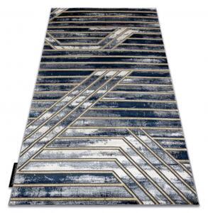 Moderní koberec DE LUXE 460 Pásy Strukturální tmavě modrý / zlato velikost 200x290 cm | krásné koberce cz