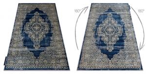 Moderní koberec DE LUXE 474 ornament Strukturální tmavě modrý / zla velikost 120x170 cm | krásné koberce cz