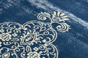 Moderní koberec DE LUXE 474 ornament Strukturální tmavě modrý / zla velikost 180x270 cm | krásné koberce cz