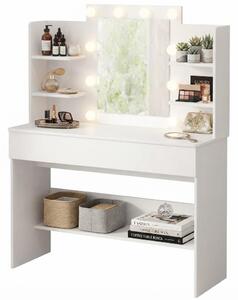 Moderní kosmetický stolek s osvětleným LED zrcadlem (110 cm)