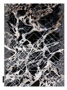 Moderní koberec DE LUXE 622 Abstrakce Strukturální šedá / zlato velikost 120x170 cm | krásné koberce cz