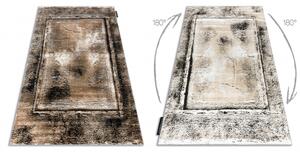 Moderní koberec DE LUXE 634 Rám vintage Strukturální šedá / zlato velikost 140x190 cm | krásné koberce cz