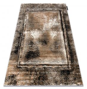 Moderní koberec DE LUXE 634 Rám vintage Strukturální šedá / zlato velikost 240x340 cm | krásné koberce cz