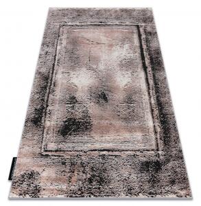 Moderní koberec DE LUXE 634 Rám vintage Strukturální šedá / růžový velikost 140x190 cm | krásné koberce cz