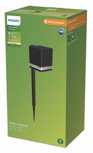 Philips 8720169386839 Virona solární stojanové svítidlo/sloupek zapichovací LED V403mm + hrot137mm 1,8W/200lm 2700K IP44 černá