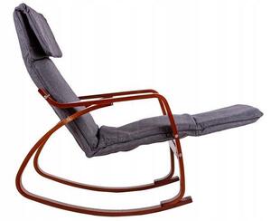 ModernHOME Houpací křeslo chaise lounge, lískový ořech/charo