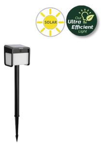 Philips 8720169362123 UltraEfficient Ezra solární stojanové svítidlo/sloupek zapichovací se senzorem LED V487mm + hrot203mm 1,8W 250/25lm 3000K IP44 černá