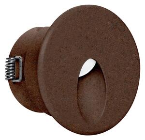 Linea Light 87988W70 Quara_R, cortenové zápustné LED svítidlo do stěny, 1x2W 3000K, průměr 6,2cm, IP65