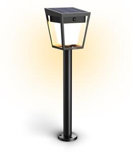 Philips 8720169362147 UltraEfficient Nissa solární stojanové svítidlo/sloupek zapichovací se senzorem LED V490mm + hrot203mm 1,8W/250/25lm 3000K IP44 černá