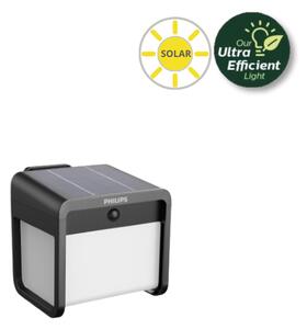 Philips 8720169362062 UltraEfficient Ezra solární nástěnné svítidlo se senzorem LED 1,8W 250/25lm 3000K IP44 černá