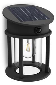 Philips 8720169361928 UltraEfficient Geri solární nástěnné svítidlo se senzorem LED 3,2W/500lm 4000K IP44 antracitová
