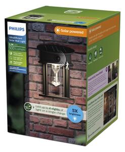 Philips 8720169361928 UltraEfficient Geri solární nástěnné svítidlo se senzorem LED 3,2W/500lm 4000K IP44 antracitová