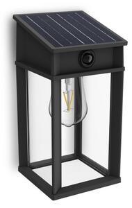Philips 8720169361843 UltraEfficient Geri solární nástěnné svítidlo se senzorem LED 3,2W/500lm 4000K IP44 antracitová