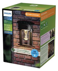 Philips 8720169361904 UltraEfficient Geri solární nástěnné svítidlo se senzorem LED 3,2W/500lm 2700K IP44 antracitová