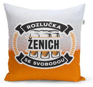 Sablio Polštář Rozlučka se svobodou ženicha: 40x40 cm