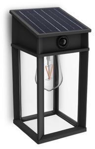 Philips 8720169361829 UltraEfficient Geri solární nástěnné svítidlo se senzorem LED 3,2W/500lm 2700K IP44 antracitová