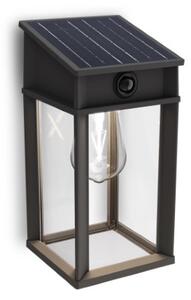 Philips 8720169361843 UltraEfficient Geri solární nástěnné svítidlo se senzorem LED 3,2W/500lm 4000K IP44 antracitová