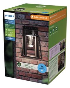 Philips 8720169361881 UltraEfficient Lysin solární nástěnné svítidlo se senzorem LED 3,2W/500lm 4000K IP44 antracitová