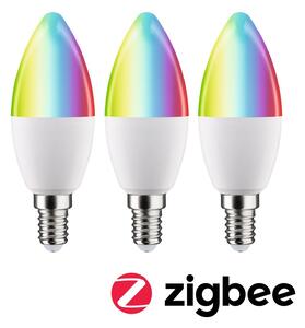 P 29152 Standard 230V Smart Home Zigbee 3.0 LED svíčka E14 3x5W RGBW+ stmívatelné mat - PAULMANN