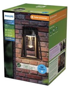 Philips 8720169361867 UltraEfficient Lysin solární nástěnné svítidlo se senzorem LED 3,2W/500lm 2700K IP44 antracitová