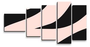 Sablio Obraz - 5-dílný Růžový vzor zebry - 100x60 cm