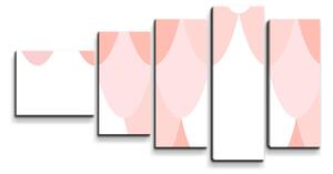 Sablio Obraz - 5-dílný Růžové obloučky - 100x60 cm