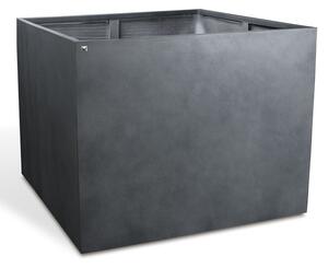 Květináč Division Lite CUBE BIG, dxšxv 80/100 x 80/100 x 60/80 cm, betonově šedá, antracitová Barva:: antracitová, Rozměry:: 100x100x80cm