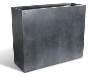 Rozdělovač prostoru a květináč Division Lite, 100/100 x 35/35 x 60/80 cm, betonově šedá, antracitová Barva:: antracitová, Rozměry:: 100x35x80cm