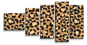 Sablio Obraz - 5-dílný Gepardí vzor - 100x60 cm