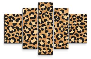 Sablio Obraz - 5-dílný Gepardí vzor - 125x90 cm