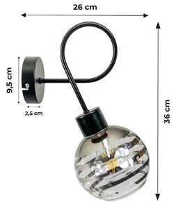 BERGE Stropní svítidlo LED LOFT 1xE27 GLASS BALL stripes