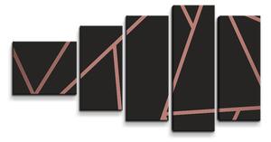Sablio Obraz - 5-dílný Růžové obrazce - 100x60 cm