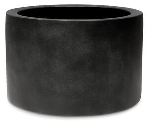 Cylindrický květináč Division Lite - válec, průměr 47/60/80 cm, výška 30/40/60 cm, šedá, antracitová Barva:: černá, Rozměr:: Ø 48cm - výška 30cm