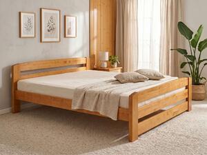 Manželská postel MD 646 - masiv borovice 160x200, Odstín: Olše