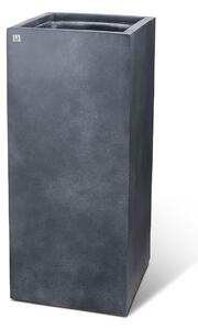 Květináč - Sloup, Division Lite Pedestal, dxšxv 35/35 x 35/35 x 80/100 cm, betonově šedá, antracitová Barva:: antracitová, Rozměry:: 35x35x80