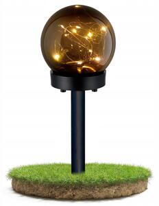BERGE Solární zahradní LED lampa LED - černá