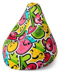 Sablio Sedací vak Pear Veselé ovoce - 70 x 95 x 15 cm
